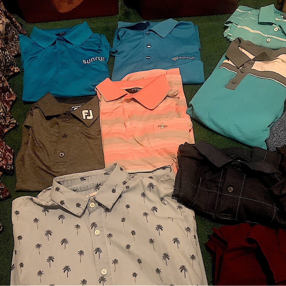 Lot of 18 golf shirts